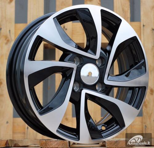 Ratlankis R14x5  4X100  ET  36  54.1  L1677  Black Polished (MB)  For HYUND  (K3)