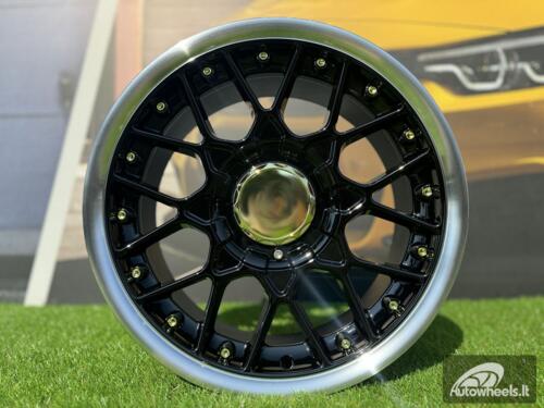 Ratlankis R15x8  8X100/114  ET  30  73.1  L1879  (HX025)  Black+Polished Lip (BLPL)  For HAXER  (P1)  ()