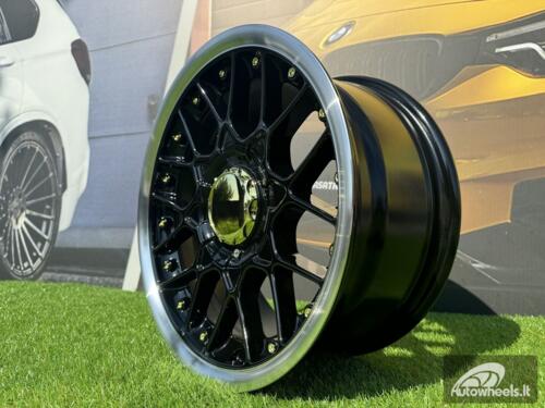 Ratlankis R15x8  8X100/114  ET  30  73.1  L1879  (HX025)  Black+Polished Lip (BLPL)  For HAXER  (P1)  ()