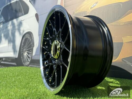 Ratlankis R15x8  8X100/114  ET  30  73.1  L1879  (HX025)  Black+Polished Lip (BLPL)  For HAXER  (P1)  ()