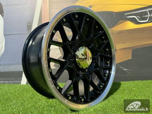 Ratlankis R15x8  8X100/114  ET  30  73.1  L1879  (HX025)  Black+Polished Lip (BLPL)  For HAXER  (P1)  ()