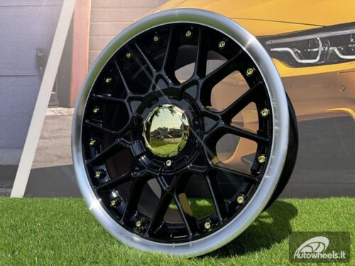 Ratlankis R15x7  8X100/114  ET  25  73.1  L1879  (HX025)  Black+Polished Lip (BLPL)  For HAXER  (P1)  ()