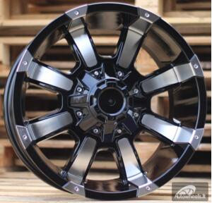 Ratlankis R17x9  6X139.7  ET  M12  110.1  LU904  Black Polished (MB)  For 4X4  (P2)