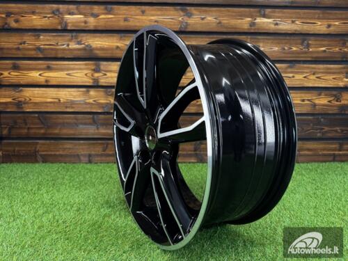 Ratlankis R18x7.5  5X114.3  ET  48  67.1  M502  (FR560)  Black Polished (MB)  For MAZDA  (P1)