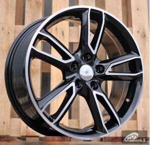 Ratlankis R18x7.5  5X114.3  ET  48  67.1  M502  (FR560)  Black Polished (MB)  For MAZDA  (P1)