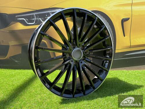 Ratlankis R22x10.5  5X112  ET  40  66.6  MR532  (IN0235)  Black+Polished Lip (BLPL)  For MER  (P1)  (REAR+FRONT)