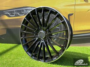 Ratlankis R22x10.5  5X112  ET  40  66.6  MR532  (IN0235)  Black+Polished Lip (BLPL)  For MER  (P1)  (REAR+FRONT)