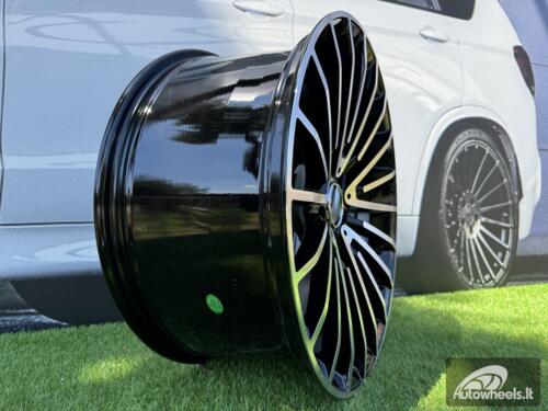 Ratlankis R19x9.5  5X112  ET  38  66.6  MR532  (IN0235)  Black Polished (MB)  For MER  (K7)  (Rear+Front)