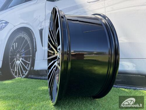 Ratlankis R19x8.5  5X112  ET  38  66.6  MR532  (IN0235)  Black Polished (MB)  For MER  (K7+Z5)  (Rear+Front)