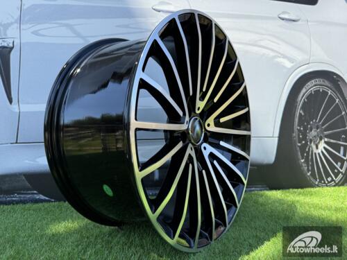 Ratlankis R19x8.5  5X112  ET  38  66.6  MR532  (IN0235)  Black Polished (MB)  For MER  (K7+Z5)  (Rear+Front)