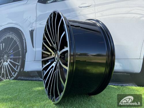 Ratlankis R20x8.5  5X112  ET  38  66.6  MR532  (IN0235)  Black Polished (MB)  For MER  (P2)  (Rear+Front)