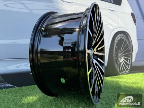 Ratlankis R22x10.5  5X112  ET  40  66.6  MR532  (IN0235)  Black Polished (MB)  For MER  (K7+P1)  (REAR+FRONT)