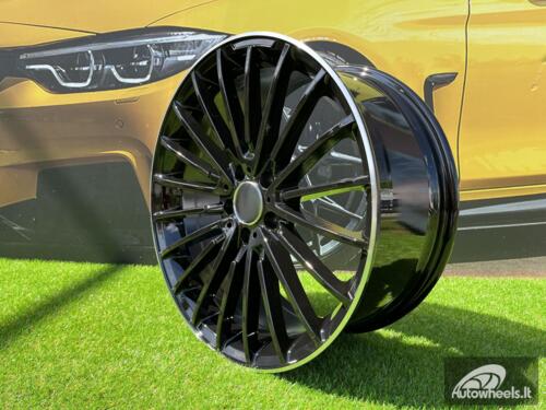 Ratlankis R20x8.5  5X112  ET  38  66.6  MR532  (BY1779)  Black+Polished Lip (BLPL)  For MER  (P+Z4)  (Rear+Front)