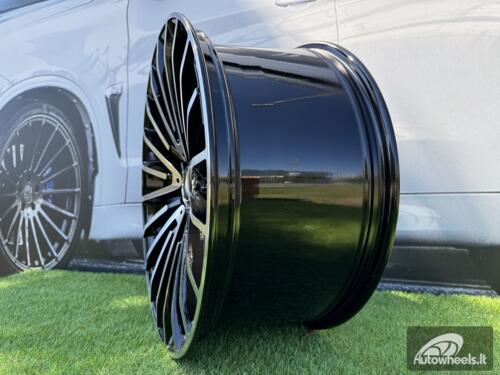 Ratlankis R20x9.5  5X112  ET  38  66.6  MR532  (BY1779)  Black Polished (MB)  For MER  (P+Z2)  (Rear+Front)