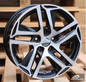 Ratlankis R17x7.5  4X108  ET  25  65.1  PG534  (BK5516)  Black Polished (MB)  For PEUG  (D4)
