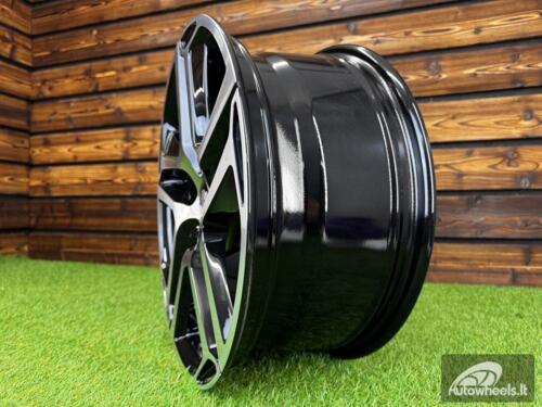 Ratlankis R17x7.5  4X108  ET  25  65.1  PG534  (BK5516)  Black Polished (MB)  For PEUG  (R)