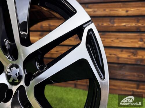 Ratlankis R17x7.5  4X108  ET  25  65.1  PG534  (BK5516)  Black Polished (MB)  For PEUG  (R)