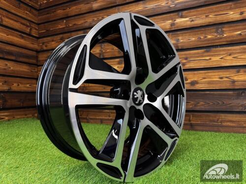 Ratlankis R17x7.5  5X108  ET  44  65.1  PG534  (BK5516)  Black Polished (MB)  For PEUG  (K2)