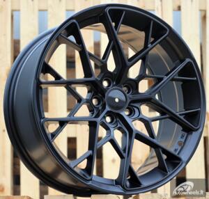 Ratlankis R17x7.5  5X100  ET  35  57.1  Q1131  (BK5929)  Black Half Matt (BLHM)  For RACIN  (D3)  (Style HRE)