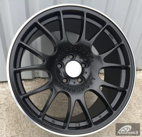 Ratlankis R19x8.5  5X120  ET  35  72.6  QC111  Black Half Matt+Polished Lip (BLHMPL)  For RACIN  (K4)  (REAR+FRONT BBS MOTORSPORT)