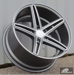 Ratlankis R19x8.5  5X112  ET  35  66.5  QC521  Grey Polished Half Matt (MGHM)  For RACIN  (P2)