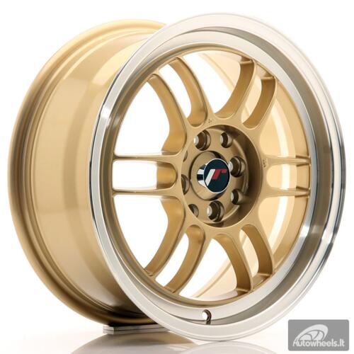 JR Wheels JR7 16x7 ET38 4x100/114 Gold w/Machined Lip