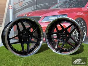 Ratlankis R18x8.5  5X120  ET  20  74.1  SSA01  (HX030)  Black+Polished Lip (BLPL)  For HAXER  (Z2)  (Rear+Front)