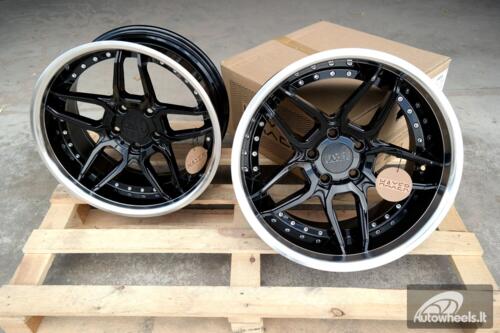 Ratlankis R18x8.5  5X120  ET  20  74.1  SSA01  (HX030)  Black+Polished Lip (BLPL)  For HAXER  (Z4)  (Rear+Front)