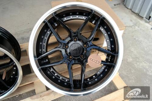 Ratlankis R18x8.5  5X120  ET  20  74.1  SSA01  (HX030)  Black+Polished Lip (BLPL)  For HAXER  (Z4)  (Rear+Front)