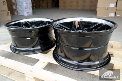 Ratlankis R18x8.5  5X120  ET  20  74.1  SSA01  (HX030)  Black+Polished Lip (BLPL)  For HAXER  (Z4)  (Rear+Front)