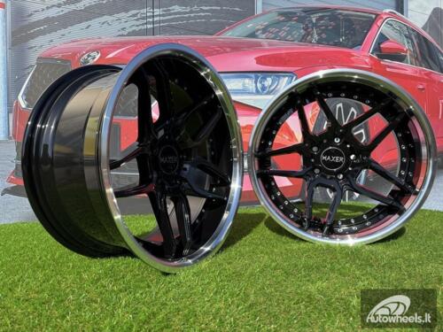 Ratlankis R18x10  5X120  ET  15  74.1  SSA01  (HX030)  Black+Polished Lip (BLPL)  For HAXER  (Z2)  (Rear+Front)