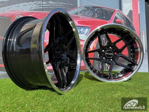 Ratlankis R18x10  5X120  ET  15  74.1  SSA01  (HX030)  Black+Polished Lip (BLPL)  For HAXER  (Z2)  (Rear+Front)