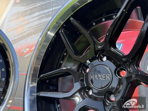 Ratlankis R18x10  5X120  ET  15  74.1  SSA01  (HX030)  Black+Polished Lip (BLPL)  For HAXER  (Z2)  (Rear+Front)