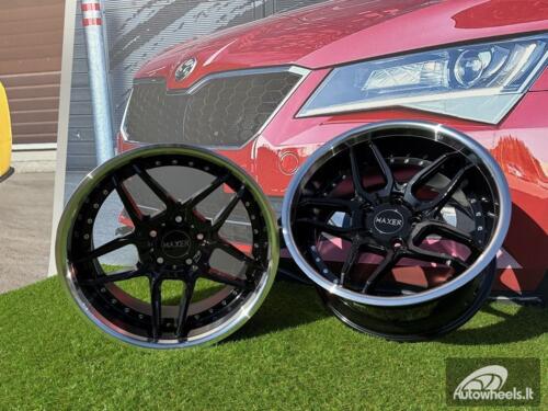 Ratlankis R18x10  5X120  ET  15  74.1  SSA01  (HX030)  Black+Polished Lip (BLPL)  For HAXER  (Z2)  (Rear+Front)