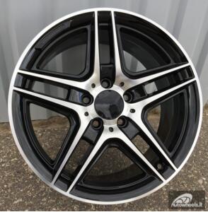 Ratlankis R17x7.5  5X112  ET  45  66.6  SSA02  Black Polished (MB)  For MER  (Z1)