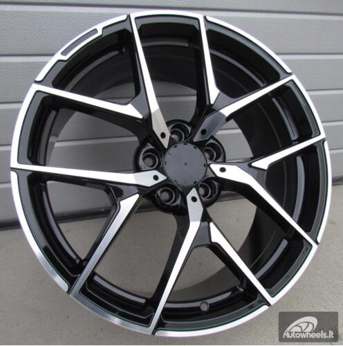 Ratlankis R17x8  5X112  ET  40  66.6  XE137  Black Polished (MB)  For MER  (P2)