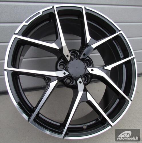 Ratlankis R17x8  5X112  ET  40  66.6  XE137  Black Polished (MB)  For MER  (P2+P1)
