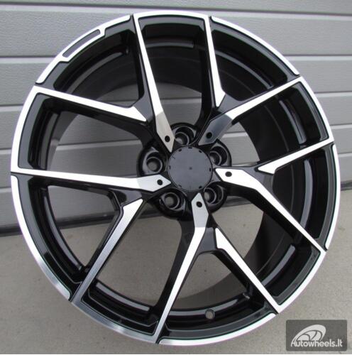 Ratlankis R19x8.5  5X112  ET  43  66.6  XE137  (BY1225)  Black Polished (MB)  For MER  (P+Z3)  (Rear+Front)
