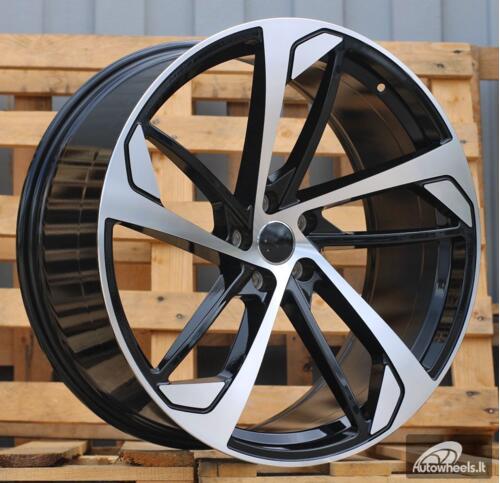 Ratlankis R17x7.5  5X112  ET  40  66.5  XE139  (BK5366)  Black Polished (MB)  For AUD  (P2+P)
