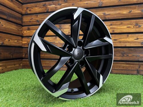 Ratlankis R16x7  4X108  ET  25  65.1  XE170  (BK5788)  Black Polished Half Matt (MBHM)  For PEUG  (L3)
