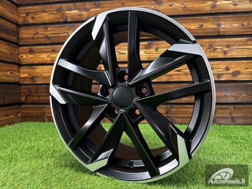 Ratlankis R16x7  4X108  ET  25  65.1  XE170  (BK5788)  Black Polished Half Matt (MBHM)  For PEUG  (L3)