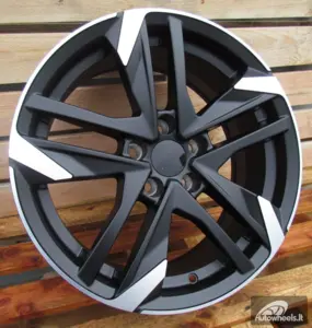 Ratlankis R16x7  4X108  ET  25  65.1  XE170  (BK5788)  Black Polished Half Matt (MBHM)  For PEUG  (L3)