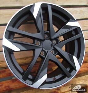 Ratlankis R17x7.5  4X108  ET  25  65.1  XE170  (BK5788)  Black Polished Half Matt (MBHM)  For PEUG  (D5)