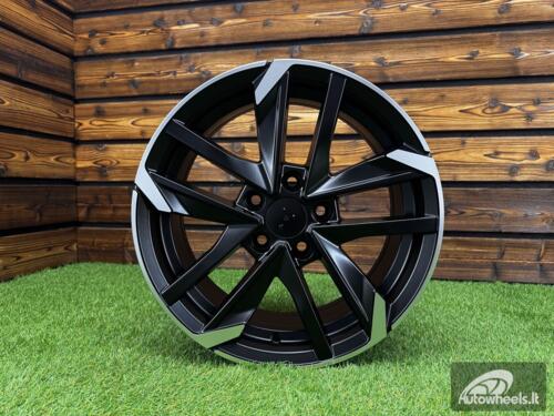 Ratlankis R17x7.5  4X108  ET  25  65.1  XE170  (BK5788)  Black Polished Half Matt (MBHM)  For PEUG  (K2+M)