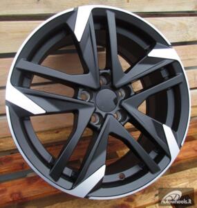Ratlankis R17x7.5  4X108  ET  25  65.1  XE170  (BK5788)  Black Polished Half Matt (MBHM)  For PEUG  (K2+M)