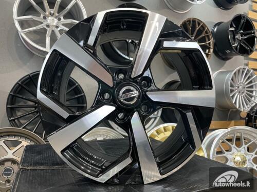 Ratlankis R19x7.5  5X114.3  ET  40  66.1  XE173  (LU1587)  Black Polished (MB)  For NISS  (P1)