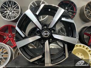 Ratlankis R16x6.5  5X114.3  ET  40  66.1  XE173  (BK5372)  Black Polished (MB)  For NISS  (R+D5)