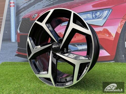 Ratlankis R18x8  5X112  ET  44  57.1  XE182  (BK5512)  Black Polished (MB)  For VW  (K4)