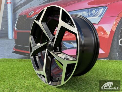 Ratlankis R18x8  5X112  ET  44  57.1  XE182  (BK5512)  Black Polished (MB)  For VW  (K4)