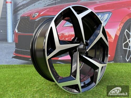 Ratlankis R18x8  5X112  ET  44  57.1  XE182  (BK5512)  Black Polished (MB)  For VW  (K4)
